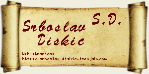 Srboslav Diskić vizit kartica